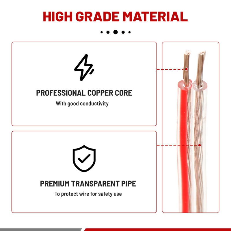 RED WOLF موصل سلك مكبر الصوت الأمامي للسيارة RED WOLF لسيارات تويوتا سايون 2000-2019، كامري 4رانر، سوبارو 2012-2019، 2 قطعة - Image 5